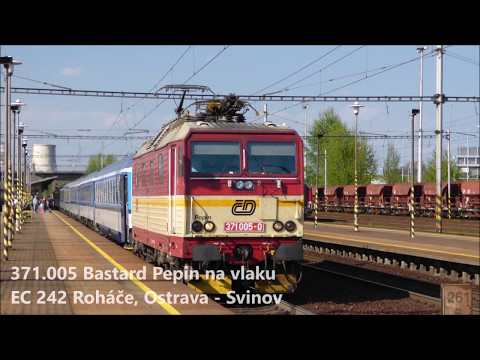 371.005 Bastard Pepin na vlaku EC 242 Roháče, Ostrava - Svinov