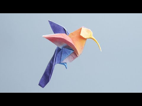 Origami Hummingbird / Bird / Animal By Naomiki Sato 摺紙 蜂鳥 折り紙 ハチドリ