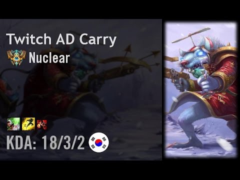 Twitch AD Carry vs Sivir - Nuclear - KR Challenger Patch 6.9