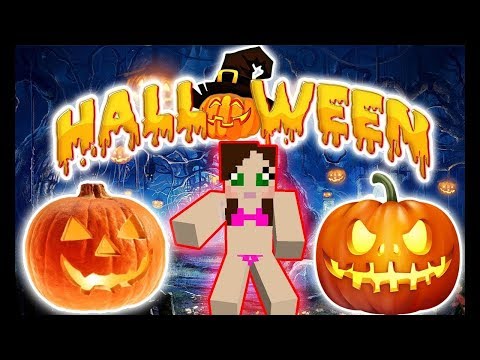 PopularMMOs Pat and Jen Minecraft HALLOWEEN LUCKY BLOCK (HUGE STRUCTURES, SLENDERMAN, & MORE!)