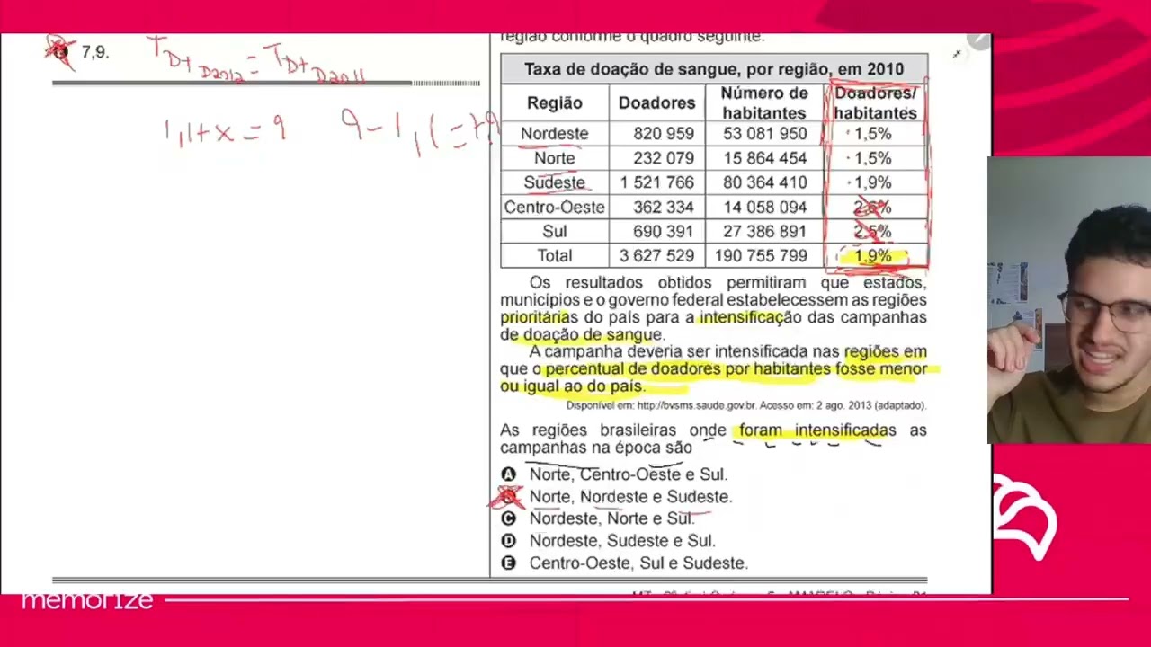 Resolução em Vídeo — Questão 138 ENEM 2014