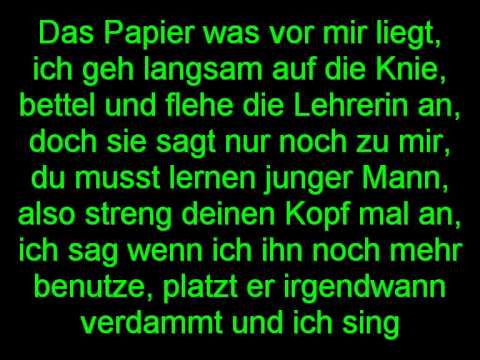 NAMP kein bock auf schule Lyrics (on Screen)