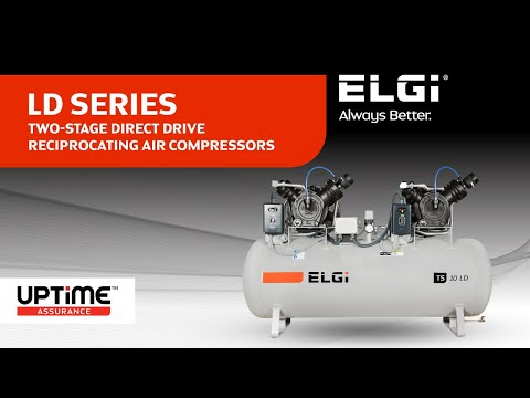 ELGi | LD SERIES | TWO-STAGE DIRECT DRIVE RECIPROCATING AIR COMPRESSORS | ALWAYS BETTER