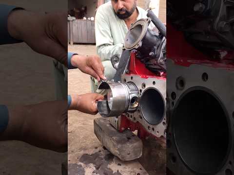 Expert Mechanic piston installation cylinder #automobile #shorts #pistons #installation #cylinder