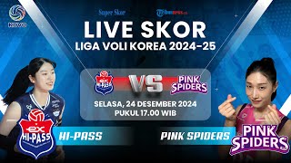 HI-PASS VS PINK SPIDERS - LIVE SKOR Liga Voli Korea 2024-25: Idola Megawati Cari Poin Disaat Krisis