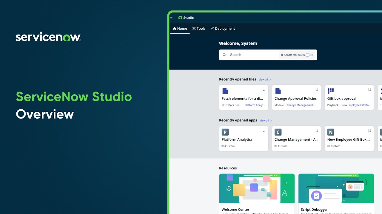ServiceNow Studio | Overview