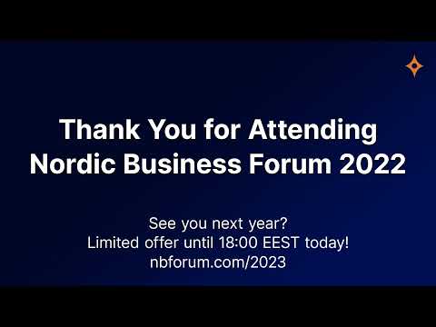 Nordic Business Forum 2022 - HS Visio Live Stage