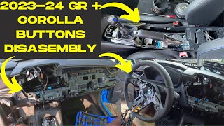 How to dis-assemble 2023-24 + Toyota GR Corolla for BLUE LED upgrade (Part 1)