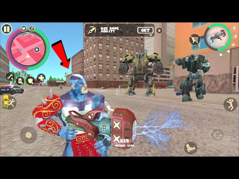 Rope Hero: Vice Town (Rope Hero with PowerFul Gravity Gun) Control everything - Android Gameplay HD