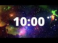 10 Minute Countdown Timer with Alarm and Deep Space Ambient Music | 🌠Deep Space Galaxy 🌠