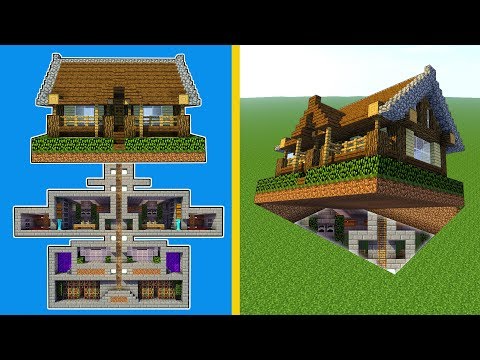 Minecraft: How to Build A Modern Secret Base Tutorial - (Hidden House)