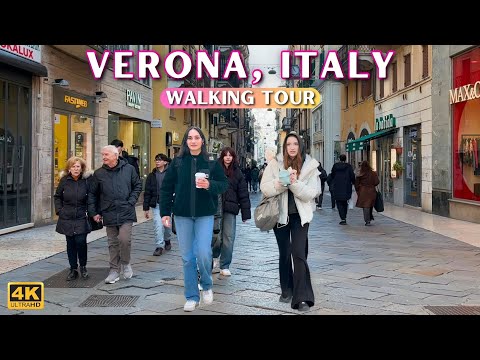 Stunning Verona, Italy Walking Tour 🇮🇹 4k 60fps HDR [With Captions & 🎧 Binaural Audio]