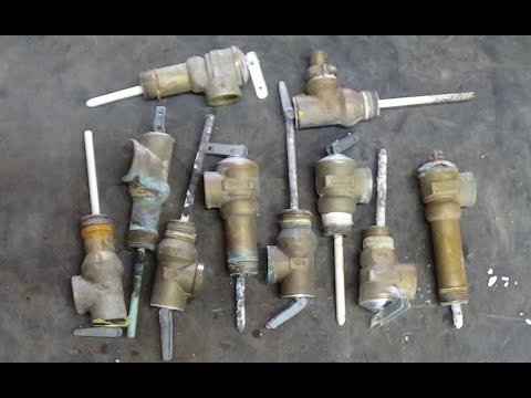 Cleaning some Scrap Pressure Release valves for Clean Brass