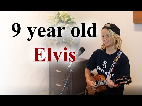 9 Year old - Hezekiah - Elvis Medley on `ukulele
