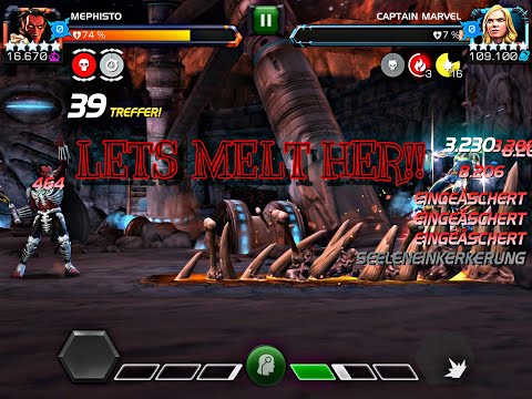 Mcoc | Act 6.4.4 - Bossfight | 5* r5 Mephisto Melts Captain Marvel (Movie)