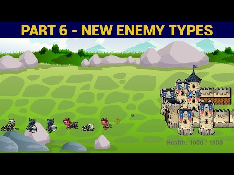 PyGame Castle Defender Game Beginner Tutorial in Python - PART 6 | Adding Different Enemy Types