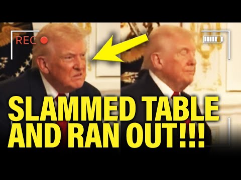 Trump SLAMS TABLE and RUNS OFF as HOLIDAY PRESSER GOES WRONG
