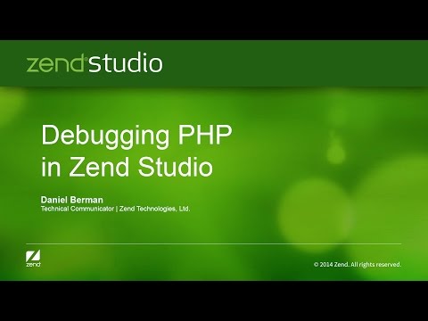 Debugging PHP in Zend Studio