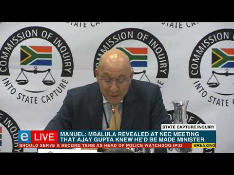 Manuel reads letter from Fikile Mbalula about Guptas