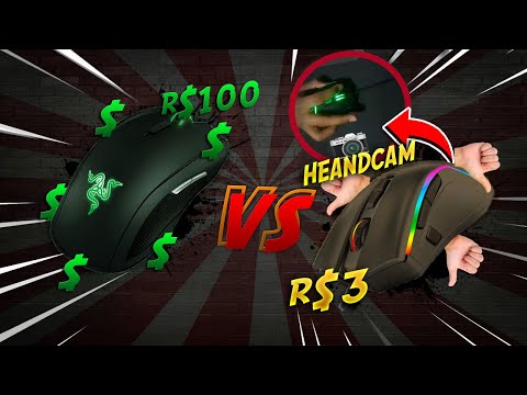 MOUSE GAMER DE $100 VS MOUSE BARATO DE $3!| Muda alguma coisa?