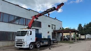 Camion plateau Volvo FH12 460 Palfinger PK60002 + JIB PJ125 | Image 4 - Autoline