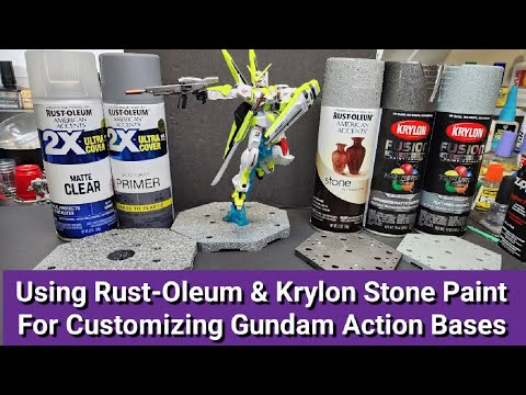 Use Rust-Oleum & Krylon Stone Paint To Customize Gundam Action Bases