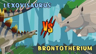 Lexovisaurus vs Brontotherium | Dinosaurs vs Ice Age Animals [S1] | Dino Animation