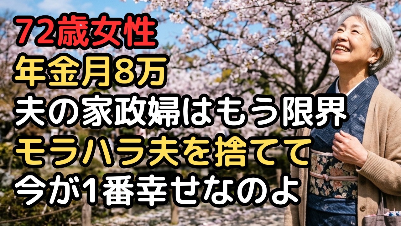 72歳女性、「年金月8万でも、ひとりで咲く」と離婚届に判を押した桜の朝