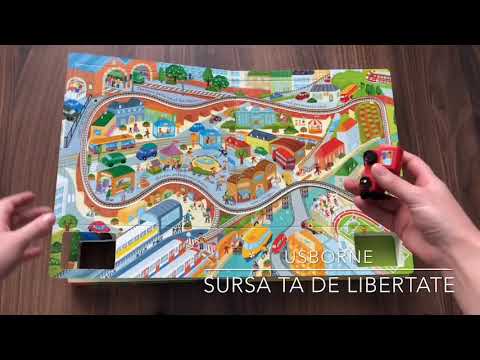 Usborne Wind-up train book with slot-together tracks