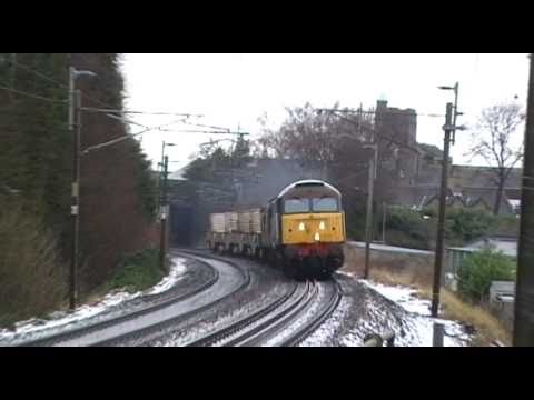 DRS 57009 with 37607 DIT 6K73 Sellafield - Crewe flasks 4/12/10