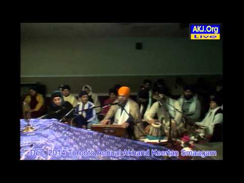 070 Toronto Dec. 2014 Smaagam - Saturday Morning Keertan - Bh. Harpinder Singh Jee