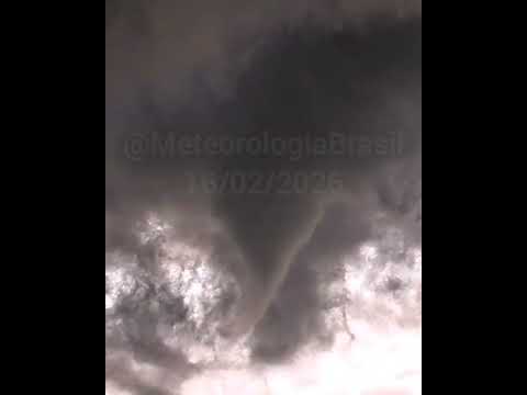 Início de tornado em Santo Antônio das Missões-RS (17/02/2026) 🌪️⚠️