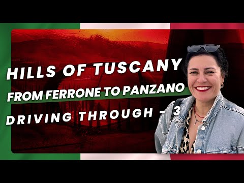 Driving Through the Beautiful Hills of Tuscany Italy - From Ferrone to Panzano in Chianti - Part 3