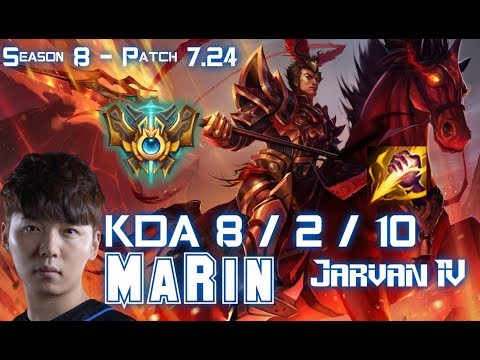 MaRin JARVAN IV vs KHA'ZIX Jungle - Patch 7.24 KR Ranked