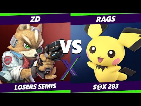 Smash Ultimate Tournament - ZD (Fox) Vs. Rags (Pichu, Donkey Kong) S@X 283 SSBU Losers Semis