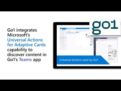Go1 integrates Universal Actions for Adaptive Cards to discover content in Teams app