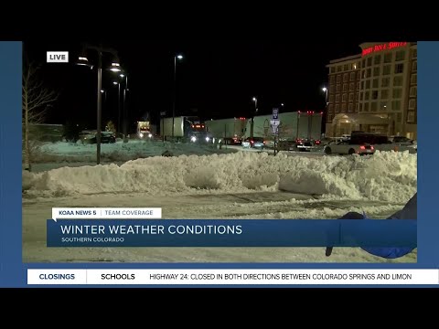 Winter weather conditions update in northern Colorado Springs