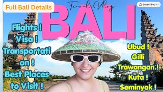 BALI TRAVEL GUIDE 2026 🇮🇩 | Visa, Budget, Hotels, SIM,Currency,Transport &amp;amp;7-Day Itinerary from India