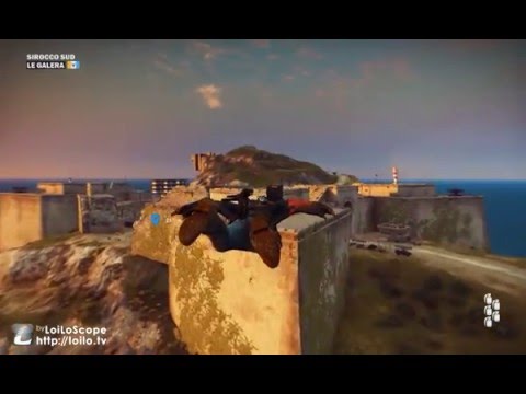Just Cause 3 The Floor is lava Nerd³ challenge + 15 min wingsuit record