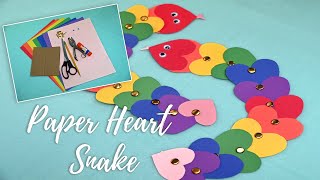 Easy Paper Heart Snake | DIY Crafts For Kids | Crafting Corner