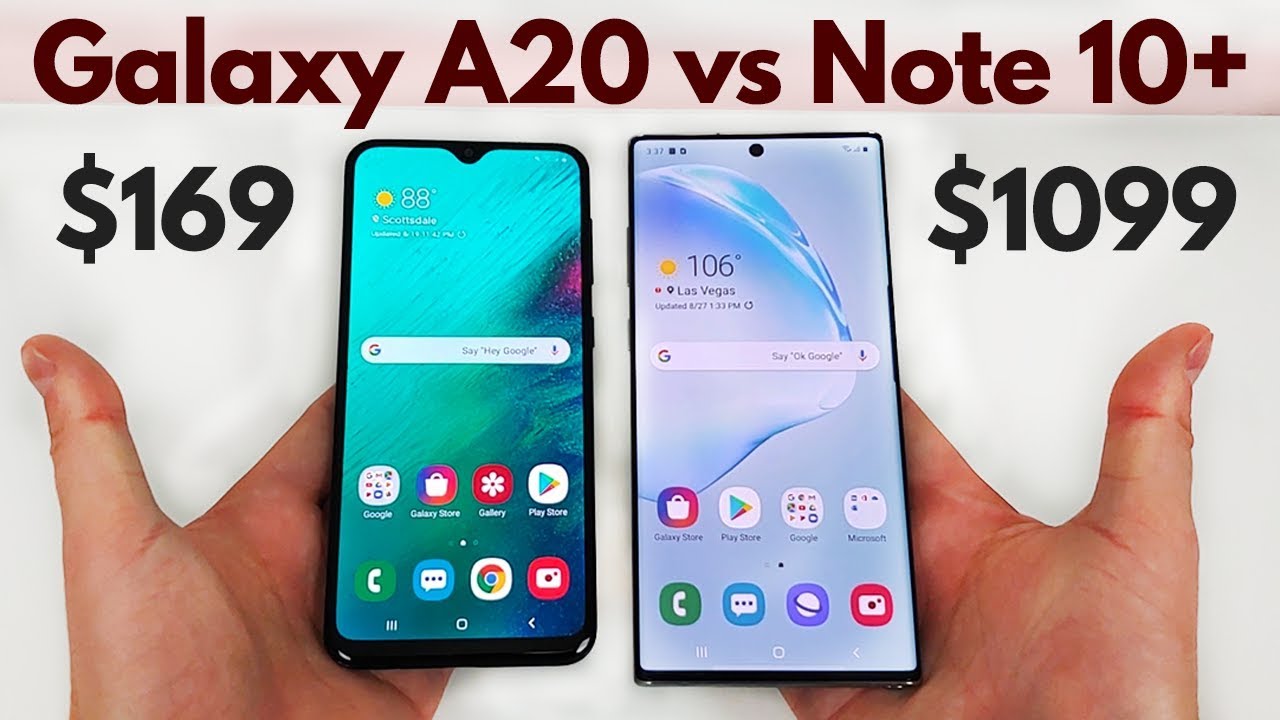 Samsung Galaxy A20 vs Galaxy Note 10+ | Who Will Win?