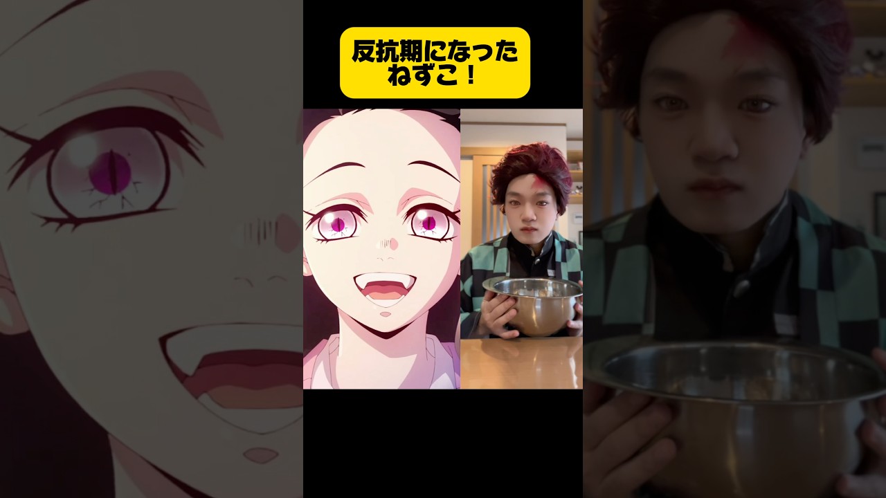 鬼滅の刃×反抗期になったねずこ！#鬼滅の刃 #コスプレ #ネタ #アニメ  #demonslayer #cosplay #shorts