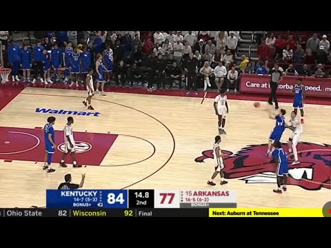 TECHNICAL FOUL?? Trevon Brazile Throws Trent Noah- KENTUCKY VS ARKANSAS 2026