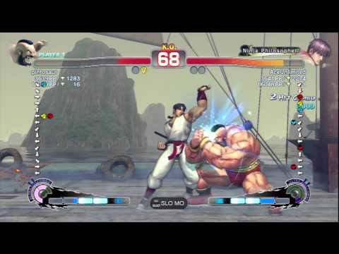 pintosaur (Zangief) Vs AceUnlimited (Guy) SSF4 AE Ranked Matches - PSN