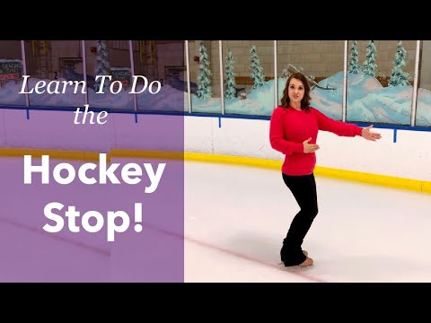 Learn The Hockey Stop in Figure Skates! - Ice Skating Tutorial