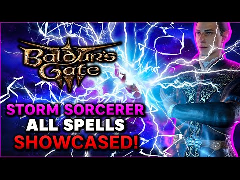 Baldur's Gate 3: Storm Sorcery Sorcerer - All Spells And Abilities (Full Release)