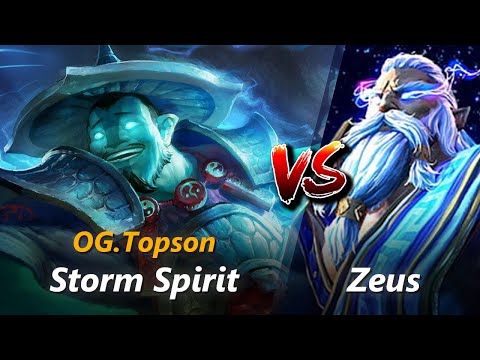 How to Storm Spirit mid vs Zeus (feat. Topson) | First 10 minutes
