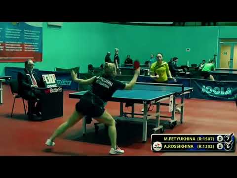 1.FETYUKHINA - ROSSIKHINA Moscow Championship table tennis настольный теннис