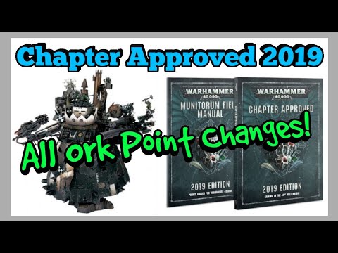 Chapter Approved 2019 - All Ork Point Changes - Munitorum Field Manual