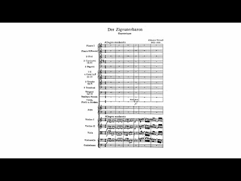 Johann Strauss II: "Der Zigeunerbaron" Ouvertüre (mit Partitur)